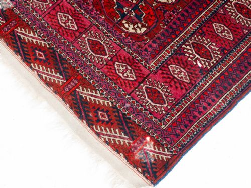 ANTIQUE TEKKE TURKMEN WEDDING RUG 4'5'X4' 135X122CM DOWRY MARRIAGE - ADDITIONAL PHOTO 8
