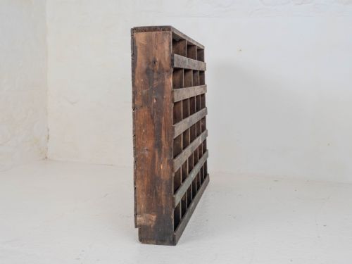 VINTAGE EARLY C20TH PINE INDUSTRIAL WORKSHOP PIGEON HOLES STORAGE - ADDITIONAL PHOTO 9