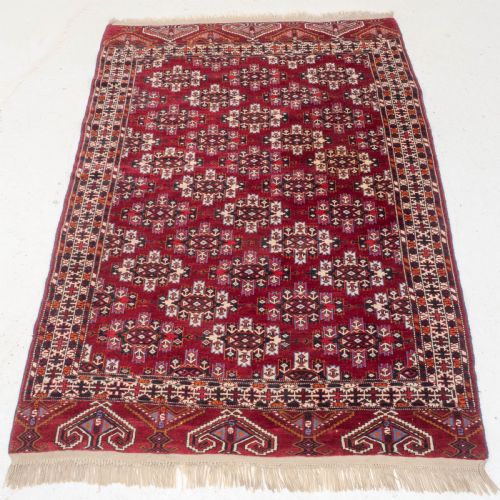 turkmen yomut rug with kepse guls 6'10'x4'1 208x125cm carpet - CATEGORY: ANTIQUE RUGS - DATED 1930