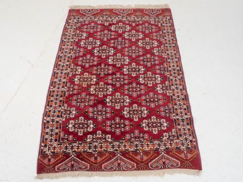 TURKMEN YOMUT RUG WITH KEPSE GULS 6'10'X4'1 208X125CM CARPET - ADDITIONAL PHOTO 2