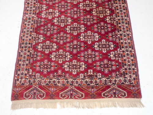 TURKMEN YOMUT RUG WITH KEPSE GULS 6'10'X4'1 208X125CM CARPET - ADDITIONAL PHOTO 4