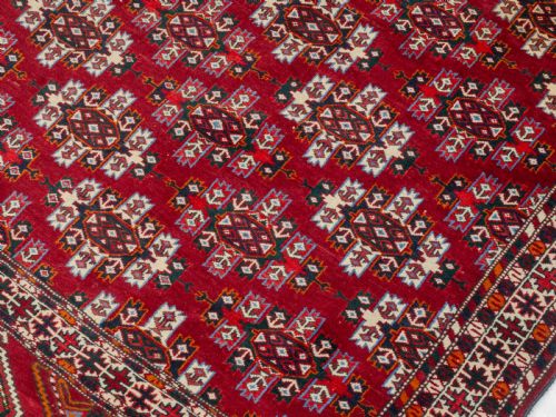 TURKMEN YOMUT RUG WITH KEPSE GULS 6'10'X4'1 208X125CM CARPET - ADDITIONAL PHOTO 6
