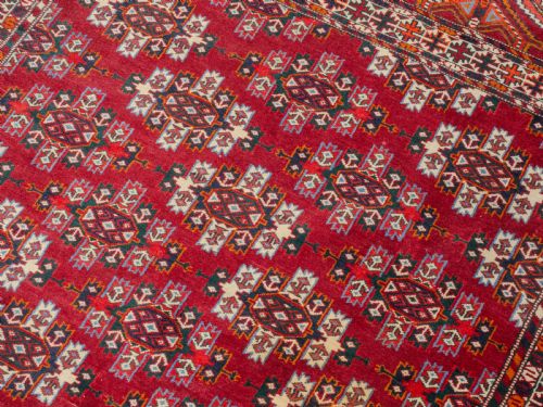 TURKMEN YOMUT RUG WITH KEPSE GULS 6'10'X4'1 208X125CM CARPET - ADDITIONAL PHOTO 7