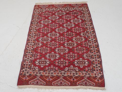TURKMEN YOMUT RUG WITH KEPSE GULS 6'10'X4'1 208X125CM CARPET - ADDITIONAL PHOTO 8