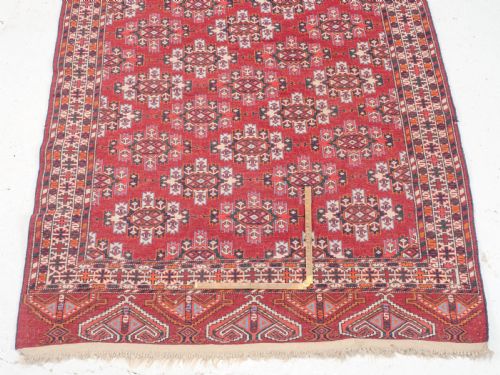 TURKMEN YOMUT RUG WITH KEPSE GULS 6'10'X4'1 208X125CM CARPET - ADDITIONAL PHOTO 9