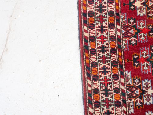 TURKMEN YOMUT RUG WITH KEPSE GULS 6'10'X4'1 208X125CM CARPET - ADDITIONAL PHOTO 11