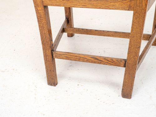 C18TH GEORGIAN COUNTRY CHIPPENDALE STYLE OAK CARVER OPEN ARMCHAIR GEORGE III - ADDITIONAL PHOTO 16