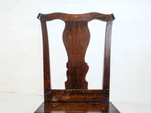 PAIR OF C18TH GEORGIAN COUNTRY CHIPPENDALE STYLE OAK CHAIRS GEORGE III - ADDITIONAL PHOTO 3