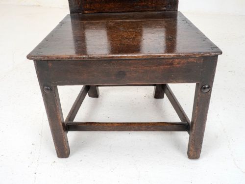 PAIR OF C18TH GEORGIAN COUNTRY CHIPPENDALE STYLE OAK CHAIRS GEORGE III - ADDITIONAL PHOTO 6