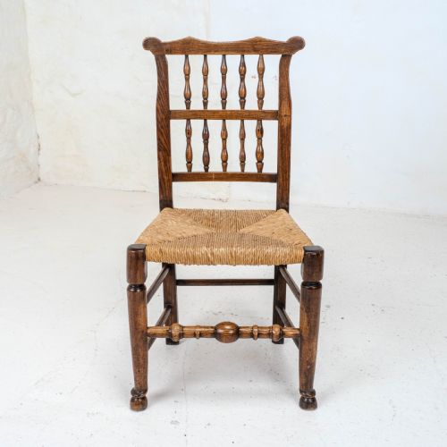 C19TH HARLEQUIN SET OF 4 LANCASHIRE COUNTRY DINING CHAIRS FARMHOUSE OAK ELM ASH - ADDITIONAL PHOTO 6