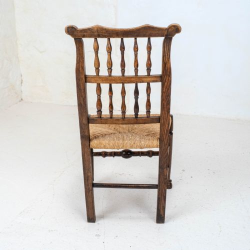 C19TH HARLEQUIN SET OF 4 LANCASHIRE COUNTRY DINING CHAIRS FARMHOUSE OAK ELM ASH - ADDITIONAL PHOTO 8