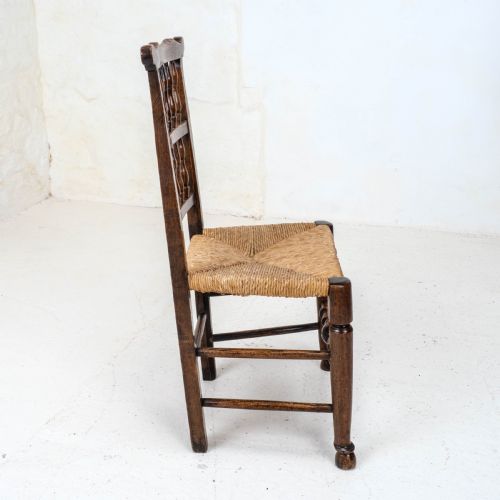 C19TH HARLEQUIN SET OF 4 LANCASHIRE COUNTRY DINING CHAIRS FARMHOUSE OAK ELM ASH - ADDITIONAL PHOTO 9