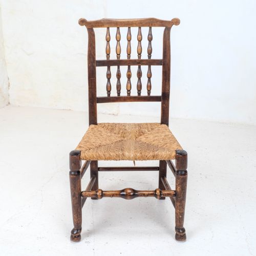 C19TH HARLEQUIN SET OF 4 LANCASHIRE COUNTRY DINING CHAIRS FARMHOUSE OAK ELM ASH - ADDITIONAL PHOTO 10