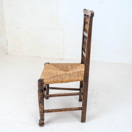 C19TH HARLEQUIN SET OF 4 LANCASHIRE COUNTRY DINING CHAIRS FARMHOUSE OAK ELM ASH - ADDITIONAL PHOTO 11