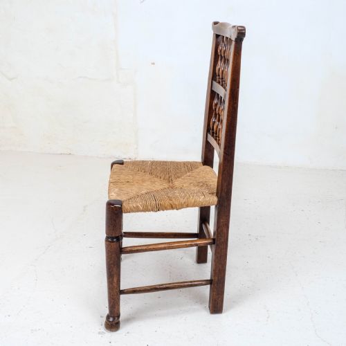 C19TH HARLEQUIN SET OF 4 LANCASHIRE COUNTRY DINING CHAIRS FARMHOUSE OAK ELM ASH - ADDITIONAL PHOTO 19
