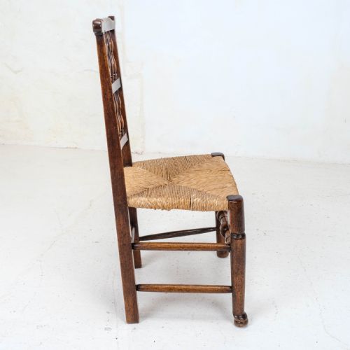 C19TH HARLEQUIN SET OF 4 LANCASHIRE COUNTRY DINING CHAIRS FARMHOUSE OAK ELM ASH - ADDITIONAL PHOTO 21