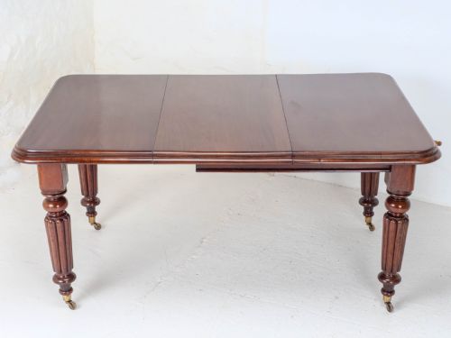 VICTORIAN SMALL MAHOGANY WINDOUT EXTENDING DINING TABLE C1870 JOSEPH FITTER - ADDITIONAL PHOTO 1