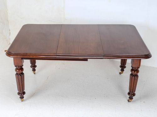 VICTORIAN SMALL MAHOGANY WINDOUT EXTENDING DINING TABLE C1870 JOSEPH FITTER - ADDITIONAL PHOTO 3