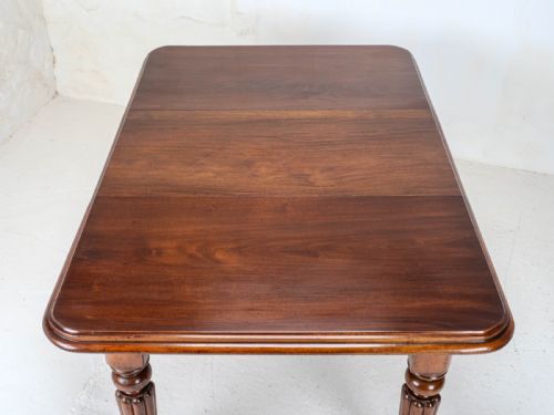 VICTORIAN SMALL MAHOGANY WINDOUT EXTENDING DINING TABLE C1870 JOSEPH FITTER - ADDITIONAL PHOTO 4