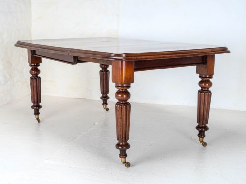 VICTORIAN SMALL MAHOGANY WINDOUT EXTENDING DINING TABLE C1870 JOSEPH FITTER - ADDITIONAL PHOTO 9