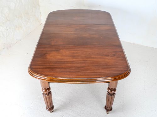 VICTORIAN SMALL MAHOGANY DEND WINDOUT EXTENDING DINING TABLE C1870 - ADDITIONAL PHOTO 8