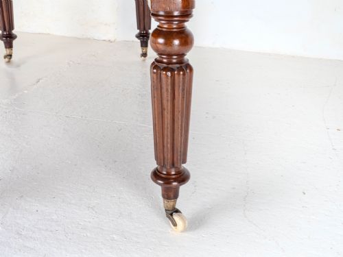 VICTORIAN SMALL MAHOGANY DEND WINDOUT EXTENDING DINING TABLE C1870 - ADDITIONAL PHOTO 10