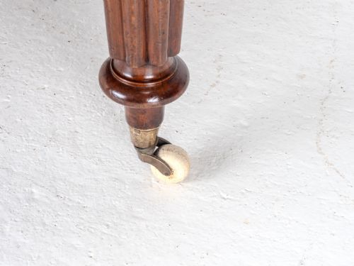 VICTORIAN SMALL MAHOGANY DEND WINDOUT EXTENDING DINING TABLE C1870 - ADDITIONAL PHOTO 11