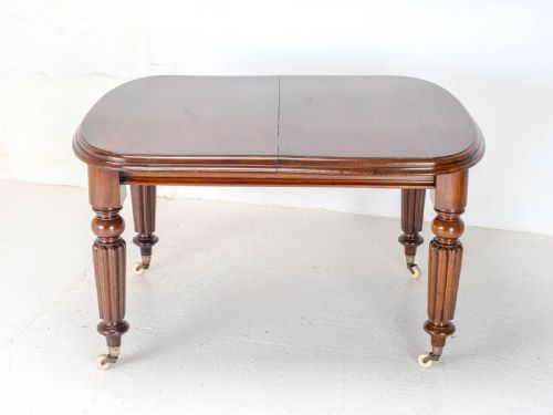 VICTORIAN SMALL MAHOGANY DEND WINDOUT EXTENDING DINING TABLE C1870 - ADDITIONAL PHOTO 13