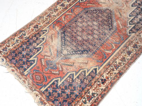 MAZLAGHAN PERSIAN RUG LATE C19TH 6'5X4'2 196X126CM CARPET ORIENTAL - ADDITIONAL PHOTO 6