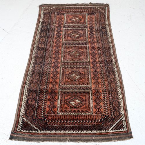 baluch afghan rug 6' x 3' 184x91cm persian baluchi baluch - CATEGORY: ANTIQUE RUGS - DATED 1910