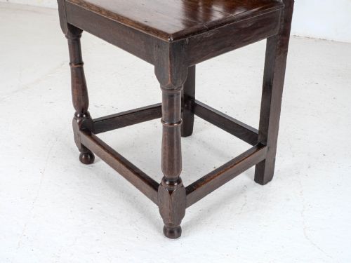 GEORGIAN DARK OAK COUNTRY SIDE CHAIR EARLY C19TH GEORGE III DINING - ADDITIONAL PHOTO 2