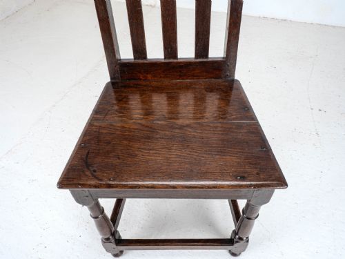GEORGIAN DARK OAK COUNTRY SIDE CHAIR EARLY C19TH GEORGE III DINING - ADDITIONAL PHOTO 3