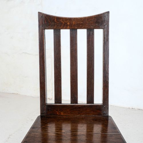 GEORGIAN DARK OAK COUNTRY SIDE CHAIR EARLY C19TH GEORGE III DINING - ADDITIONAL PHOTO 5
