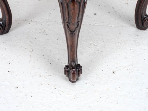GEORGE III C18TH CHIPPENDALE CARVED MAHOGANY DRESSING STOOL GEORGIAN - ADDITIONAL PHOTO 9
