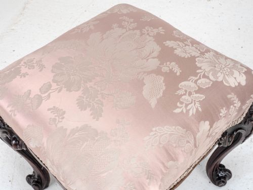 GEORGE III C18TH CHIPPENDALE CARVED MAHOGANY DRESSING STOOL GEORGIAN - ADDITIONAL PHOTO 13