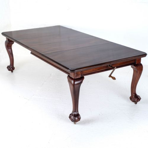 chippendale style victorian mahogany 8ft extending dining table claw ball feet - CATEGORY: ANTIQUE TABLES - DATED 1870
