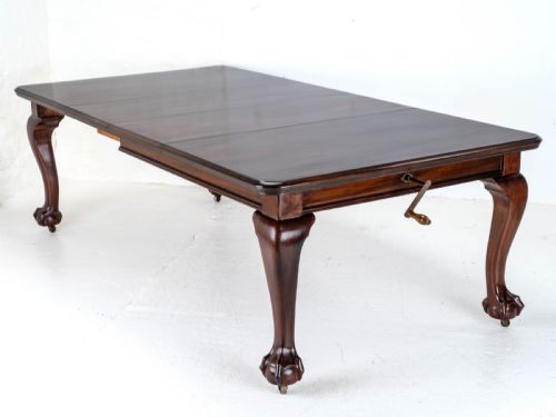 CHIPPENDALE STYLE VICTORIAN MAHOGANY 8FT EXTENDING DINING TABLE CLAW BALL FEET - ADDITIONAL PHOTO 1