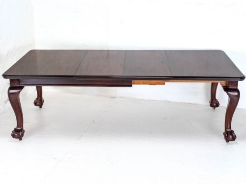 CHIPPENDALE STYLE VICTORIAN MAHOGANY 8FT EXTENDING DINING TABLE CLAW BALL FEET - ADDITIONAL PHOTO 5
