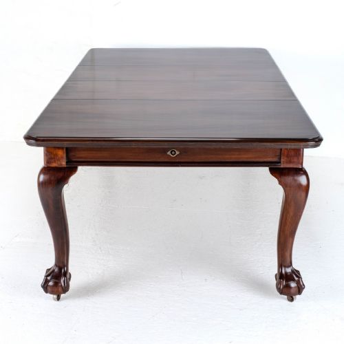 CHIPPENDALE STYLE VICTORIAN MAHOGANY 8FT EXTENDING DINING TABLE CLAW BALL FEET - ADDITIONAL PHOTO 6