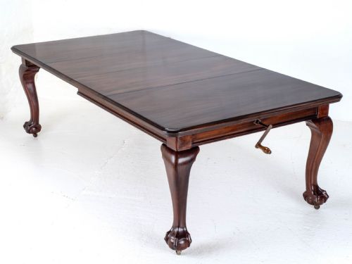 CHIPPENDALE STYLE VICTORIAN MAHOGANY 8FT EXTENDING DINING TABLE CLAW BALL FEET - ADDITIONAL PHOTO 8