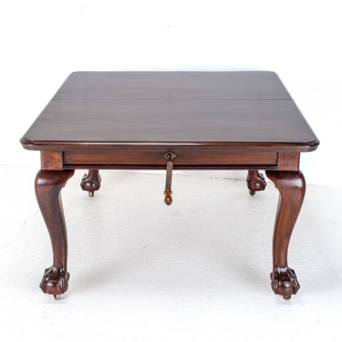 CHIPPENDALE STYLE VICTORIAN MAHOGANY 8FT EXTENDING DINING TABLE CLAW BALL FEET - ADDITIONAL PHOTO 11