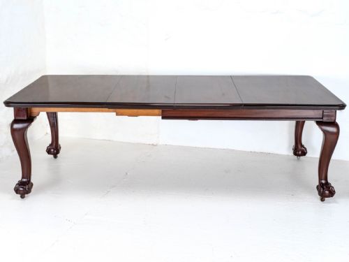 CHIPPENDALE STYLE VICTORIAN MAHOGANY 8FT EXTENDING DINING TABLE CLAW BALL FEET - ADDITIONAL PHOTO 14