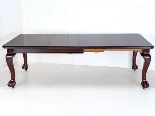 CHIPPENDALE STYLE VICTORIAN MAHOGANY 8FT EXTENDING DINING TABLE CLAW BALL FEET - ADDITIONAL PHOTO 15