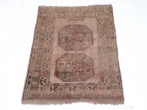 AFGHAN TEKKE AQCHA SMALL RUG C1914 3'11'X2'11 119X89CM TURKMEN ERASI - ADDITIONAL PHOTO 2