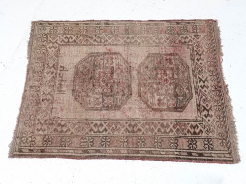 AFGHAN TEKKE AQCHA SMALL RUG C1914 3'11'X2'11 119X89CM TURKMEN ERASI - ADDITIONAL PHOTO 4