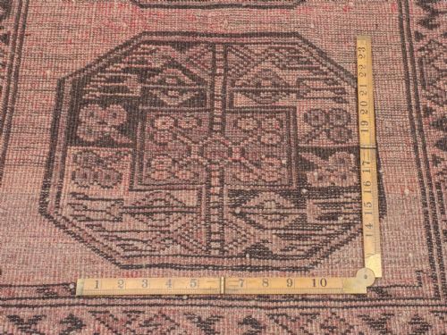 AFGHAN TEKKE AQCHA SMALL RUG C1914 3'11'X2'11 119X89CM TURKMEN ERASI - ADDITIONAL PHOTO 8