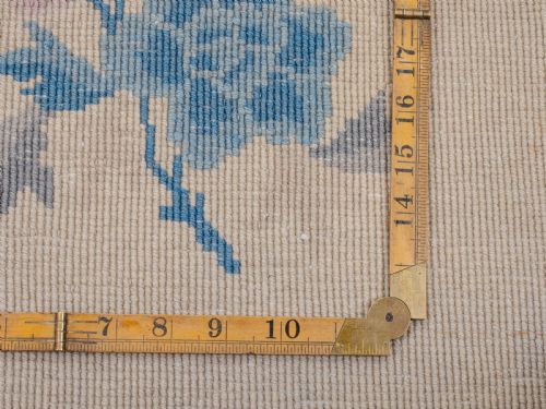 CHINESE ART DECO CARVED CREAM CARPET C1930 11'7 X 8'6 3535X258CM RUG - ADDITIONAL PHOTO 17