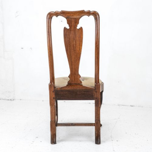 GEORGE I QUEEN ANNE EARLY C18TH CARVED WALNUT TAPESTRY UPHOLSTERED SIDE CHAIR GEORGIAN - ADDITIONAL PHOTO 5
