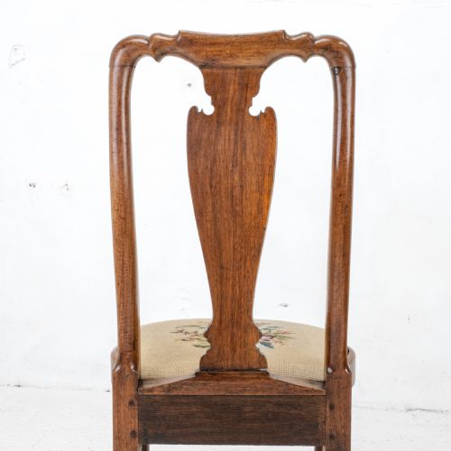 GEORGE I QUEEN ANNE EARLY C18TH CARVED WALNUT TAPESTRY UPHOLSTERED SIDE CHAIR GEORGIAN - ADDITIONAL PHOTO 10