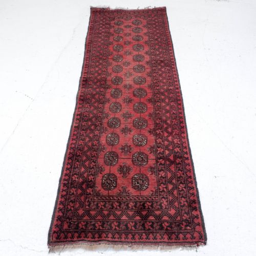 turkmen ersari afghan runner c1930 8'8 x 2'8 265x825cm tekke rug - CATEGORY: ANTIQUE RUGS - DATED 1930